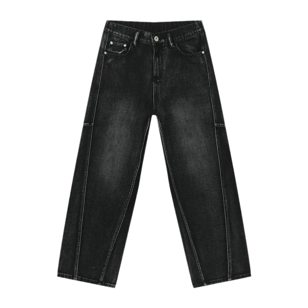 Panelled Straight Leg Jeans