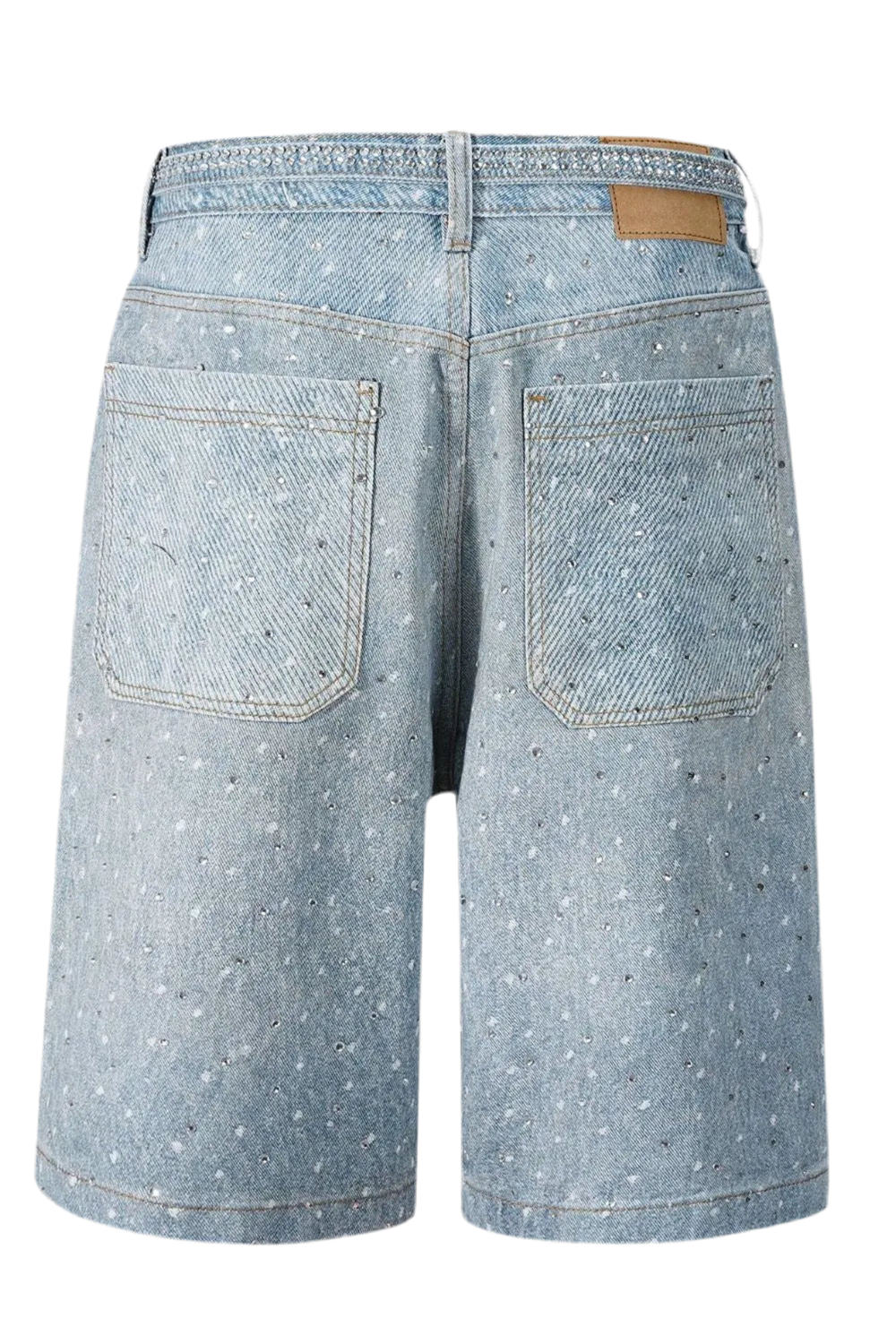 Men's Rhinestone Denim Shorts