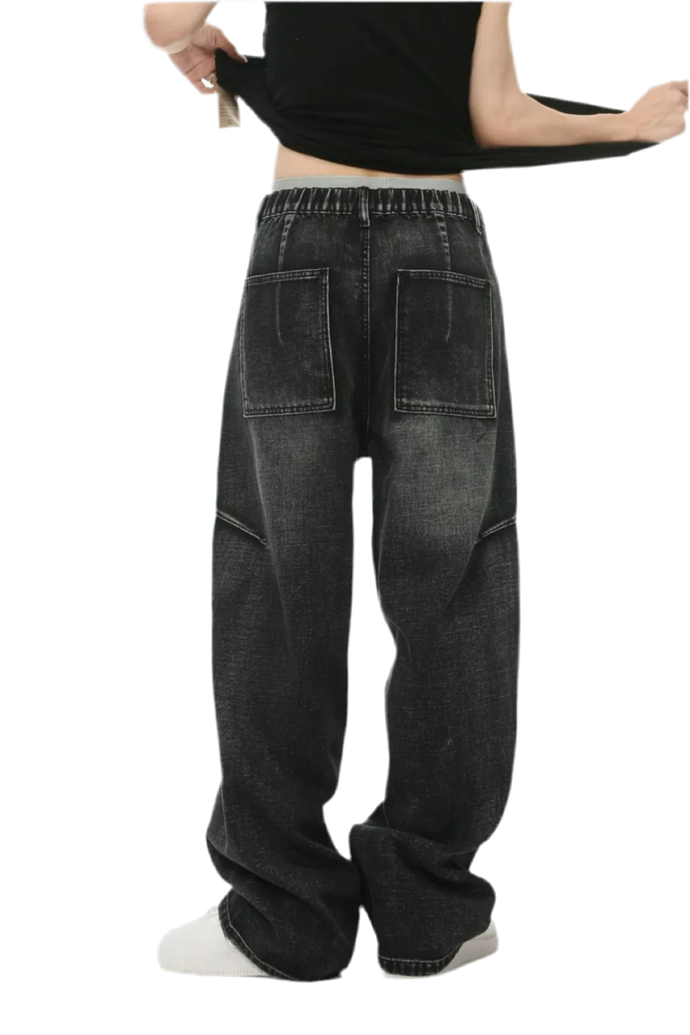 Panelled Straight Leg Jeans