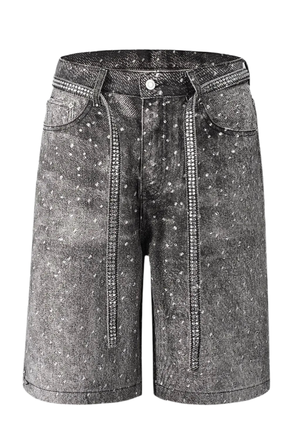 Men's Rhinestone Denim Shorts