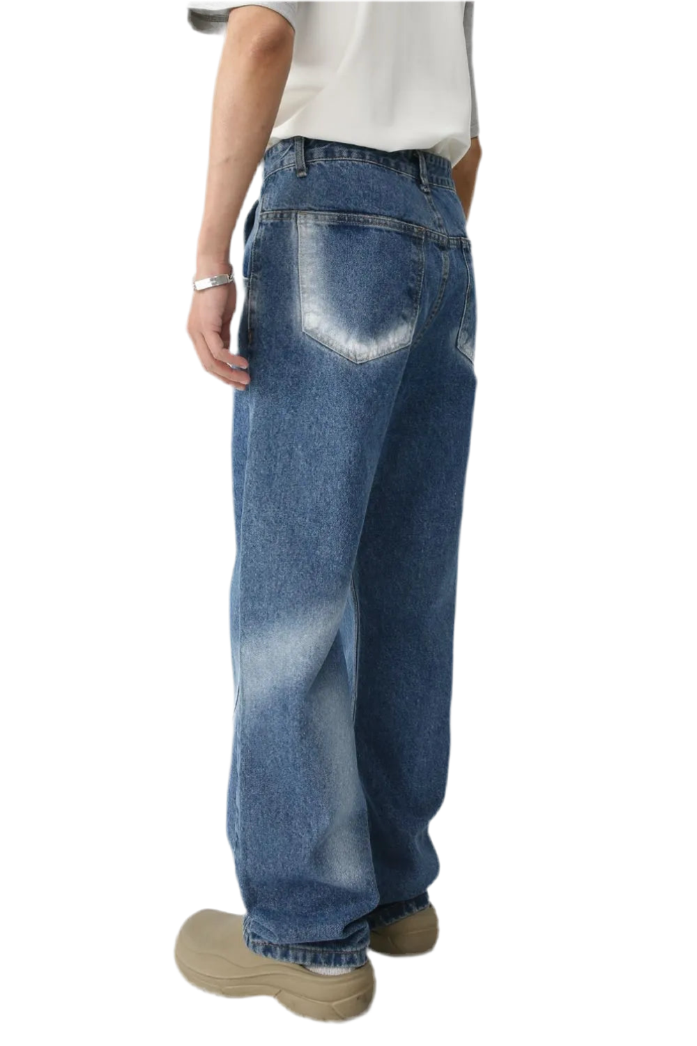 Men's Tie-Dye Washed Straight Leg Jeans
