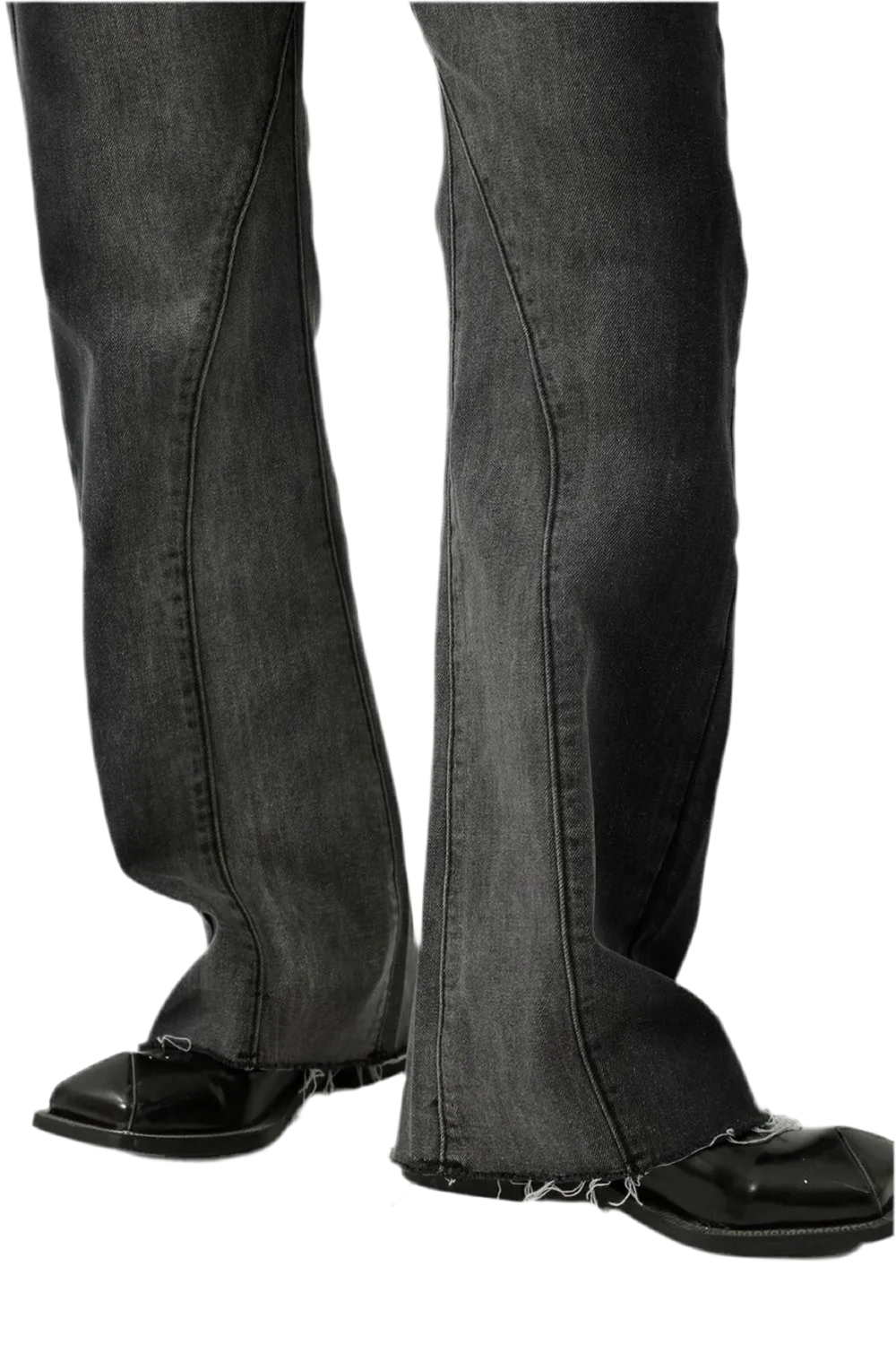 Frayed Hem Jeans with Pockets