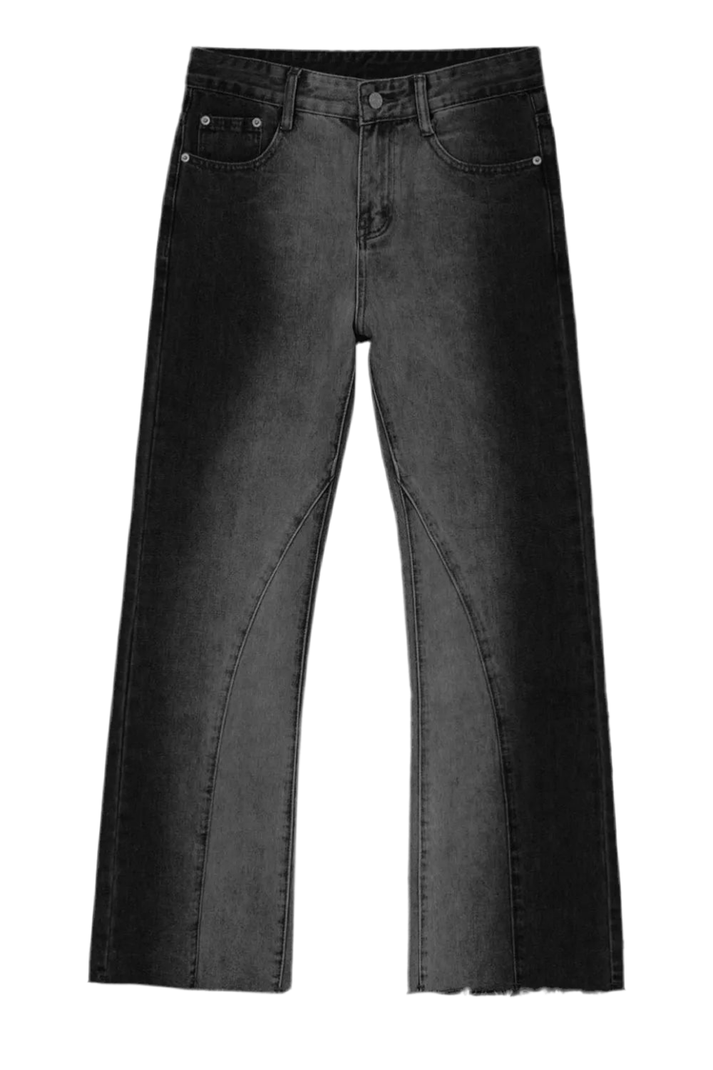 Frayed Hem Jeans with Pockets