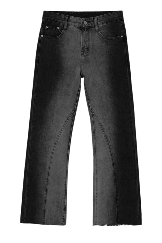 Frayed Hem Jeans with Pockets