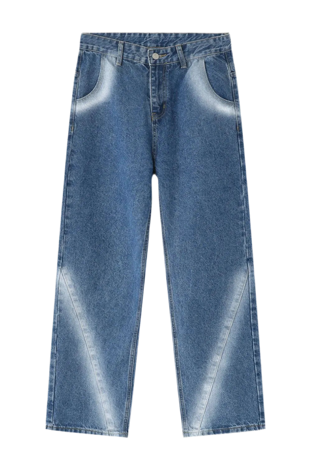 Men's Tie-Dye Washed Straight Leg Jeans
