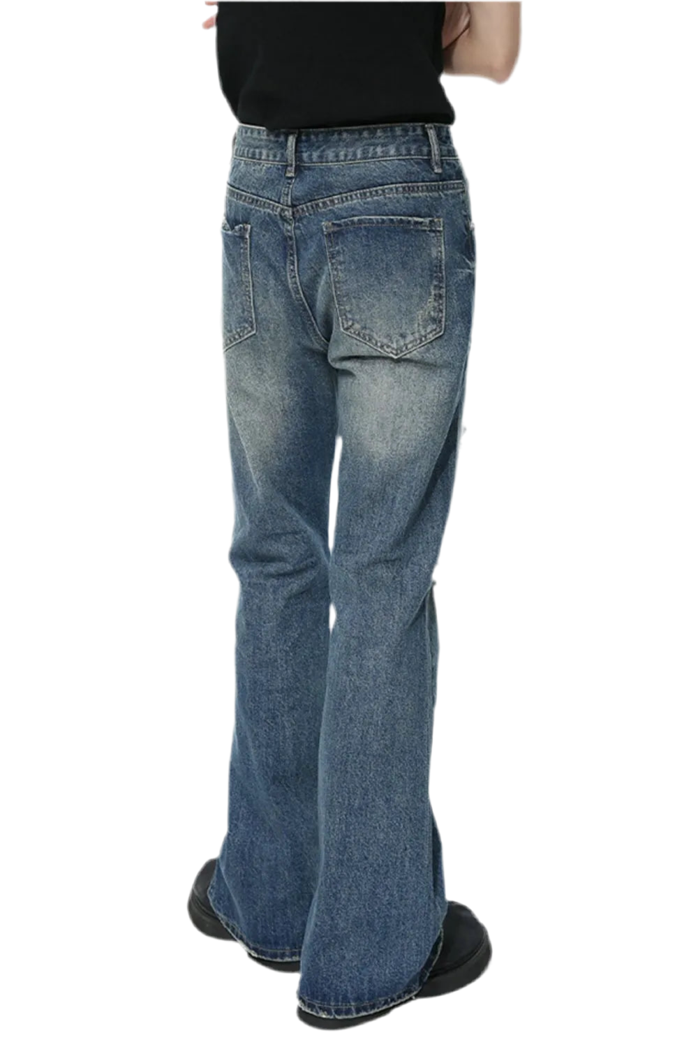 Men's Distressed Bootcut Jeans